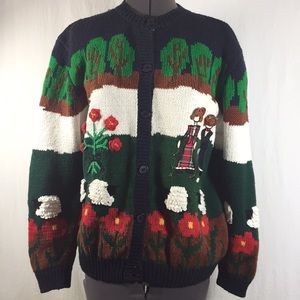 Robin Sinkler  Embroidered Design Sweater Size L
